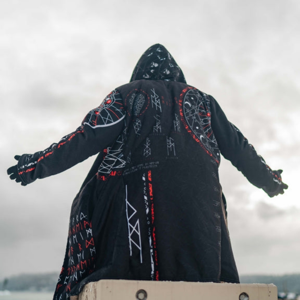 Lunafide Nine Worlds Norse Runes Robe - Picture 2 of 4